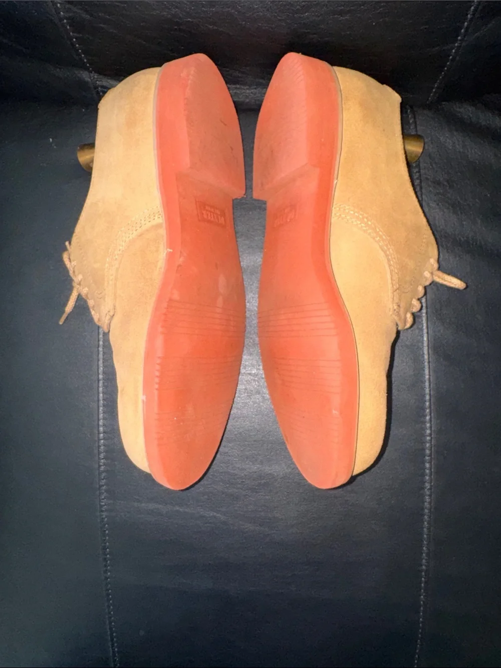 Men’s Dexter tan Leather Boat Shoe with Suede Trim
